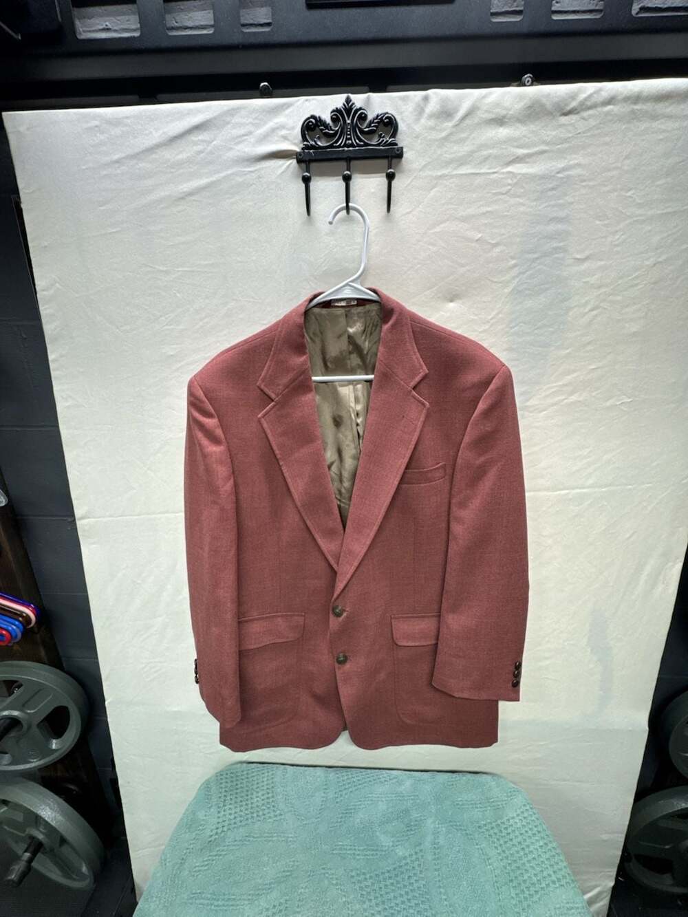 Botany 500 Men's Tailored Blazer - Red Hopsack
